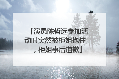 演员陈哲远参加活动时突然被柜姐抱住，柜姐事后道歉
