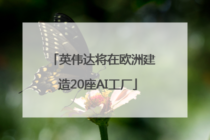 英伟达将在欧洲建造20座AI工厂