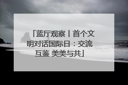 蓝厅观察丨首个文明对话国际日：交流互鉴 美美与共