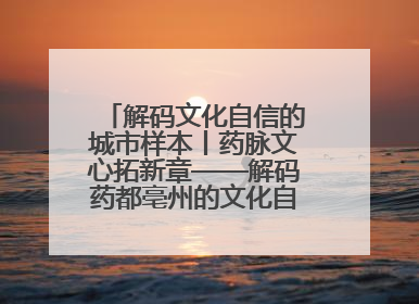 解码文化自信的城市样本丨药脉文心拓新章——解码药都亳州的文化自信样本