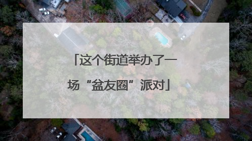 这个街道举办了一场“盆友圈”派对