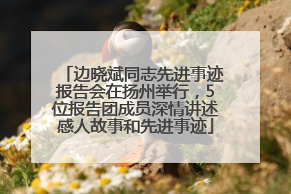 边晓斌同志先进事迹报告会在扬州举行，5位报告团成员深情讲述感人故事和先进事迹