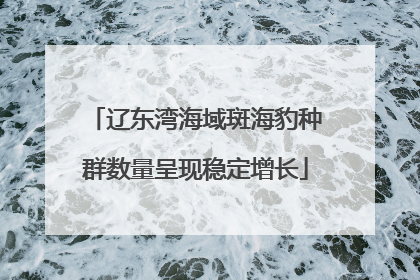辽东湾海域斑海豹种群数量呈现稳定增长