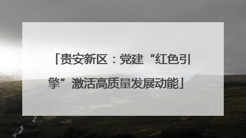 贵安新区：党建“红色引擎”激活高质量发展动能