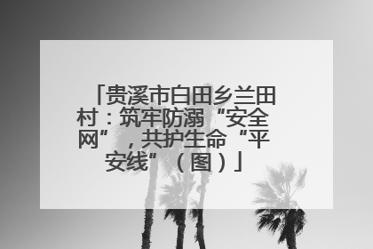 贵溪市白田乡兰田村：筑牢防溺“安全网”，共护生命“平安线”（图）