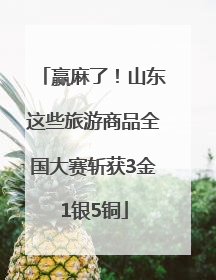 赢麻了！山东这些旅游商品全国大赛斩获3金1银5铜
