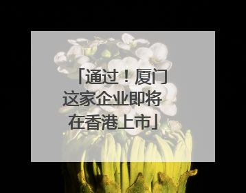 通过！厦门这家企业即将在香港上市