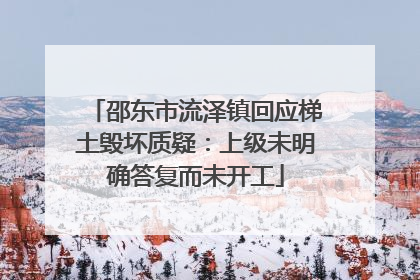 邵东市流泽镇回应梯土毁坏质疑：上级未明确答复而未开工