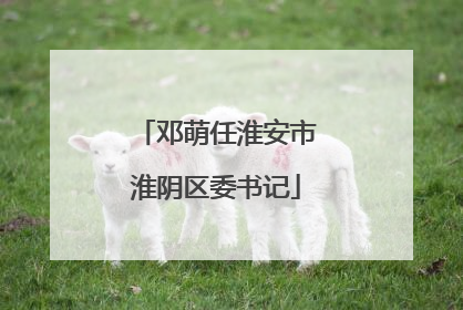 邓萌任淮安市淮阴区委书记