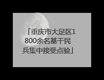 重庆市大足区1800余名基干民兵集中接受点验
