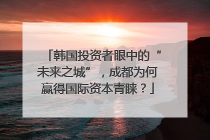 韩国投资者眼中的“未来之城”，成都为何赢得国际资本青睐？