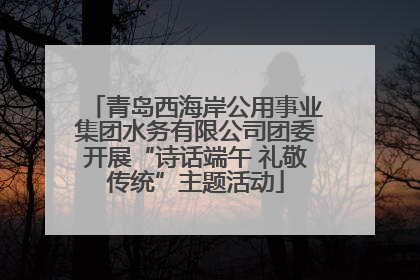 青岛西海岸公用事业集团水务有限公司团委开展“诗话端午 礼敬传统”主题活动