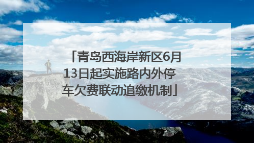 青岛西海岸新区6月13日起实施路内外停车欠费联动追缴机制