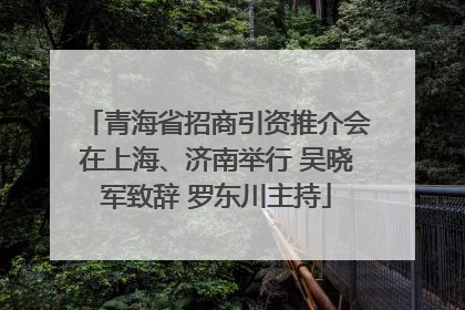 青海省招商引资推介会在上海、济南举行 吴晓军致辞 罗东川主持