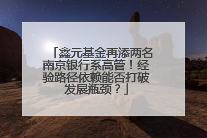 鑫元基金再添两名南京银行系高管！经验路径依赖能否打破发展瓶颈？