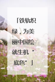 铁轨织绿，为美丽中国绘就生机“底色”
