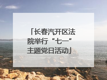 长春汽开区法院举行“七一”主题党日活动