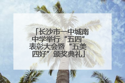 长沙市一中城南中学举行“五四”表彰大会暨“五美四好”颁奖典礼