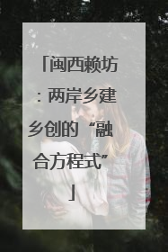闽西赖坊：两岸乡建乡创的“融合方程式”