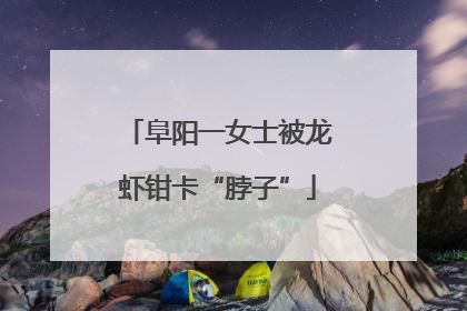 阜阳一女士被龙虾钳卡“脖子”