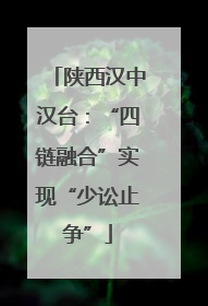 陕西汉中汉台：“四链融合”实现“少讼止争”