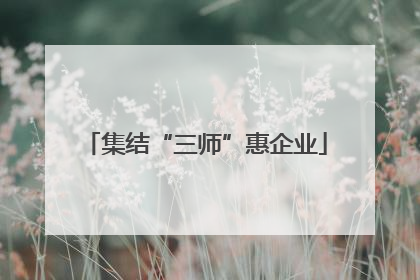 集结“三师”惠企业