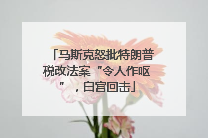 马斯克怒批特朗普税改法案“令人作呕”，白宫回击
