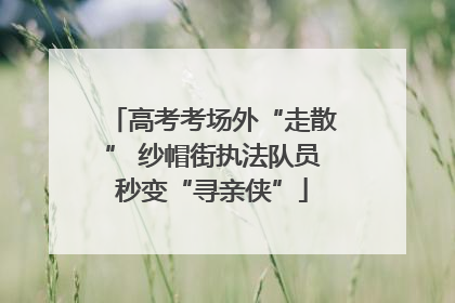 高考考场外“走散” 纱帽街执法队员秒变“寻亲侠”