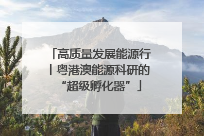 高质量发展能源行丨粤港澳能源科研的“超级孵化器”