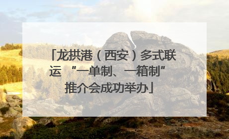 龙拱港（西安）多式联运 “一单制、一箱制” 推介会成功举办