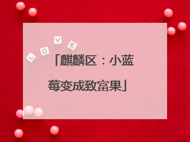 麒麟区：小蓝莓变成致富果