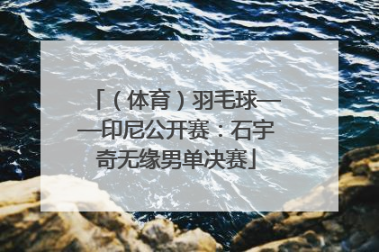 （体育）羽毛球——印尼公开赛：石宇奇无缘男单决赛