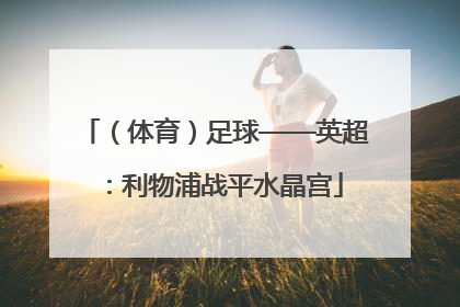 （体育）足球——英超：利物浦战平水晶宫
