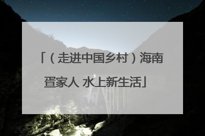 （走进中国乡村）海南疍家人 水上新生活
