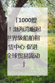 1000艘！渤海湾崛起世界级船舶租赁中心 促进全球贸易流动
