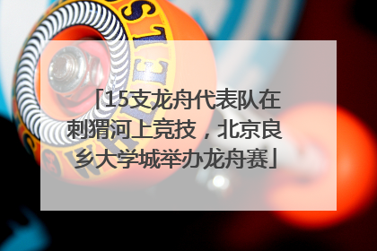 15支龙舟代表队在刺猬河上竞技，北京良乡大学城举办龙舟赛