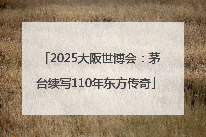 2025大阪世博会：茅台续写110年东方传奇