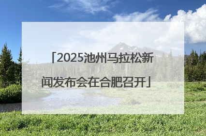 2025池州马拉松新闻发布会在合肥召开
