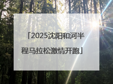 2025沈阳和河半程马拉松激情开跑