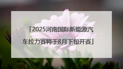 2025河南国际新能源汽车拉力赛将于8月下旬开赛