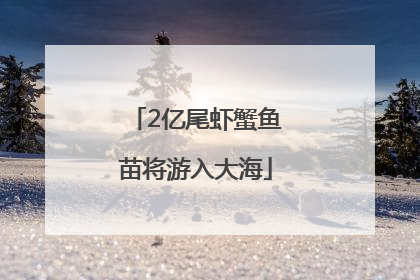 2亿尾虾蟹鱼苗将游入大海