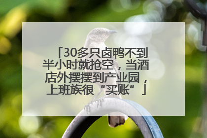 30多只卤鸭不到半小时就抢空，当酒店外摆摆到产业园，上班族很“买账”