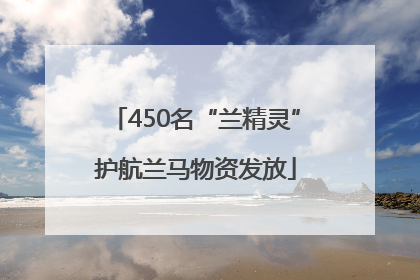 450名“兰精灵”护航兰马物资发放