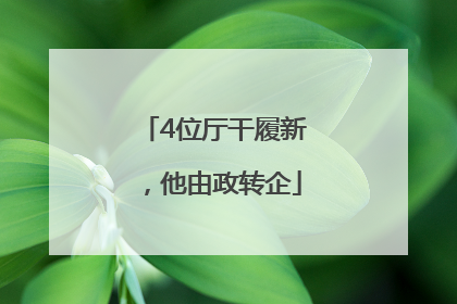 4位厅干履新，他由政转企