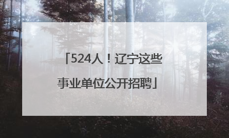 524人！辽宁这些事业单位公开招聘