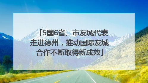 5国6省、市友城代表走进德州，推动国际友城合作不断取得新成效