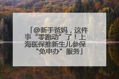 @新手爸妈，这件事“零跑动”了！上海医保推新生儿参保“免申办”服务