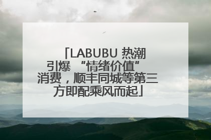LABUBU 热潮引爆 “情绪价值” 消费，顺丰同城等第三方即配乘风而起
